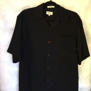 Pavo By Lastrada Long Sleeve Dress Shirt Mens 4XL Black Hidden Buttons Pavo By Lastrada Long Sleeve Dress Shirt Mens 4XL Black Hidden Buttons